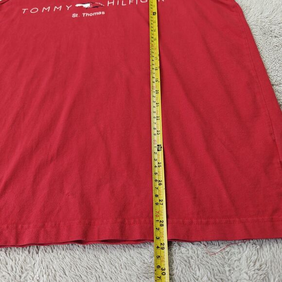 Tommy Hilfiger Tank Top Men's XL Red St. Thomas Virgin Islands Beach Gym FLAW - Picture 6 of 6